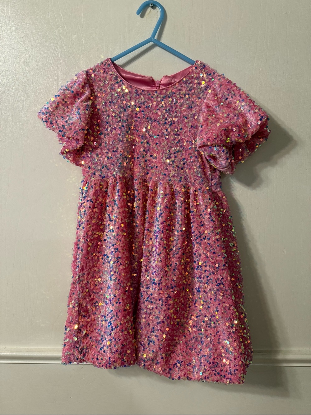 Lola + The Boys Sparkle Pink Sequin Party Dress for Kids 6